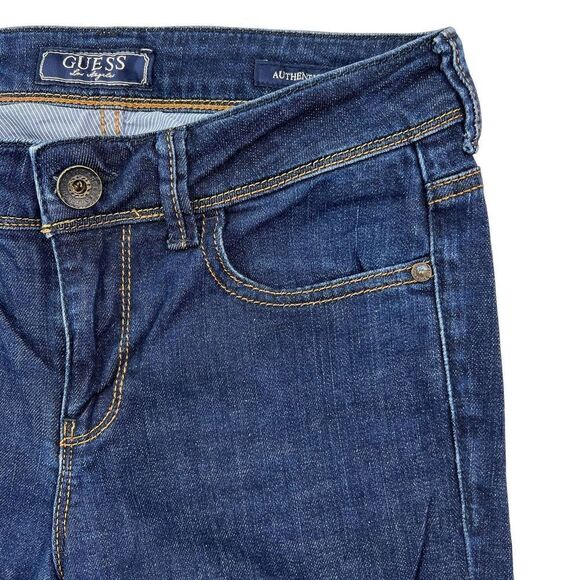 Pre-Loved Guess Women Denim Skinny Blue Jeans Cotton Straight Leg Pants US 26 - Picture 9 of 16